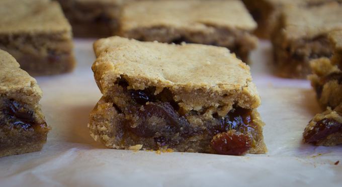 Close up of the inside of a Cherry Jubilee Blondie